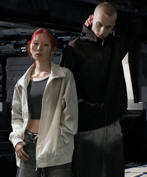 Nebula Fusion(ネビュラフュージョン)の「Cotton dirt design stand collar jacket/コットンダートデザインスタンドカラージャケット(ブルゾン・メンズ・ホワイト/ブラック・L/M)」の16枚目の写真