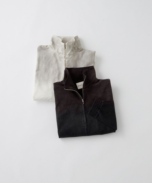 Nebula Fusion(ネビュラフュージョン)の「Cotton dirt design stand collar jacket/コットンダートデザインスタンドカラージャケット(ブルゾン・メンズ・ホワイト/ブラック・L/M)」の3枚目の写真