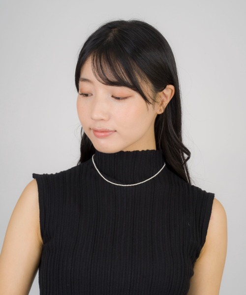 Harpo（アルポ）の「【Harpo/アルポ】シルバー ネックレス ナバホパール ビーズ2㎜/全長18㎝（ネックレス・レディース・シルバー・FREE）」の4枚目の写真