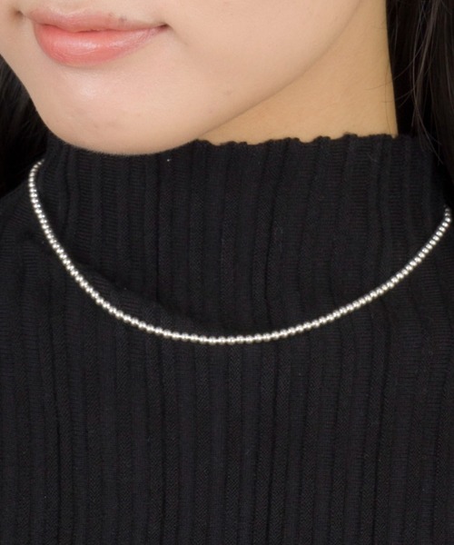 Harpo（アルポ）の「【Harpo/アルポ】シルバー ネックレス ナバホパール ビーズ2㎜/全長18㎝（ネックレス・レディース・シルバー・FREE）」の3枚目の写真