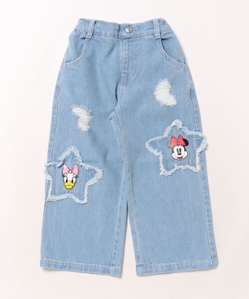 Disney（ディズニー）の「ディズニー ワイドストレートデニムロングパンツ 0190K（デニムパンツ・キッズ・ライトインディゴブルー・140cm/130cm/120cm/110cm/100cm）」の2枚目の写真