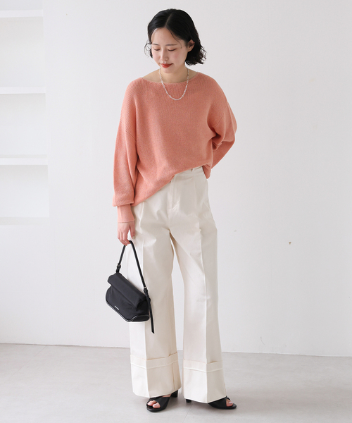 SLOBE IENA(スローブイエナ)の「ハイウエストロールアップチノパンツ(チノパンツ・レディース・ホワイト/ベージュ・38/36)」の21枚目の写真