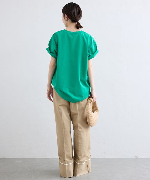 SLOBE IENA(スローブイエナ)の「ハイウエストロールアップチノパンツ(チノパンツ・レディース・ホワイト/ベージュ・38/36)」の4枚目の写真