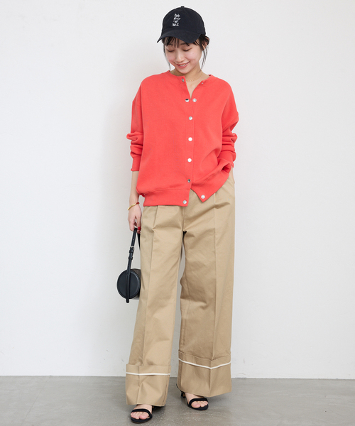 SLOBE IENA(スローブイエナ)の「ハイウエストロールアップチノパンツ(チノパンツ・レディース・ホワイト/ベージュ・38/36)」の5枚目の写真