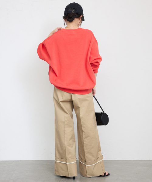 SLOBE IENA(スローブイエナ)の「ハイウエストロールアップチノパンツ(チノパンツ・レディース・ホワイト/ベージュ・38/36)」の8枚目の写真