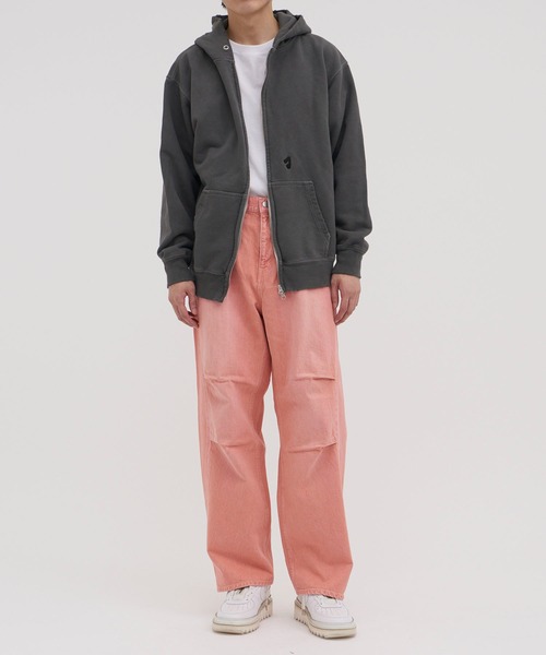 Jieda（ジエダ）の「DRAPE OVER DENIM PANTS（デニムパンツ・メンズ・インディゴブルー/ピンク/ブラック・1/2）」の6枚目の写真