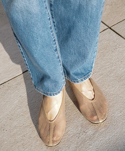 REMME（レメ）の「REMME　メッシュフラットシューズ（その他シューズ・レディース・ベージュ/ブラック・37/38）」の6枚目の写真