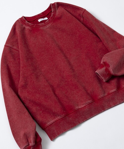 FREAK'S STORE(フリークスストア)の「13OZ ショートクルーネック プルオーバースウェット(スウェット・メンズ・オリーブ/ライトグレー/チャコールグレー/レッド・LARGE/MEDIUM/SMALL)」の4枚目の写真