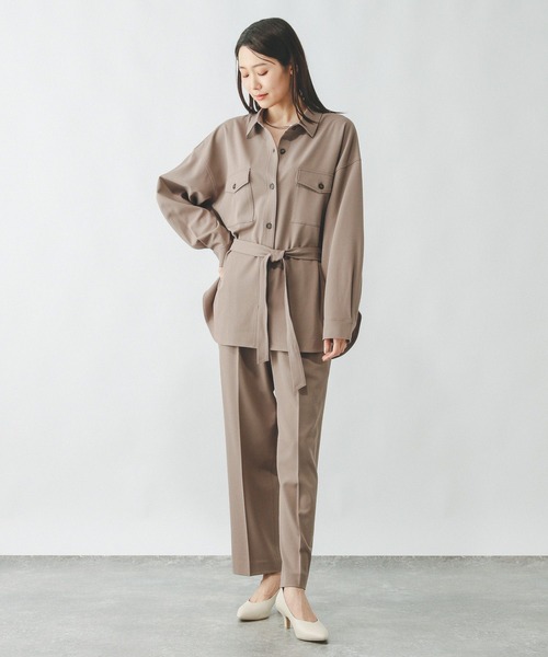 GLOBAL WORK(グローバルワーク)の「リラックススマートSET UPシャツ長袖/286257(シャツ/ブラウス・レディース・ブラック/グレー系その他/キャメル・MEDIUM/LARGE)」の20枚目の写真