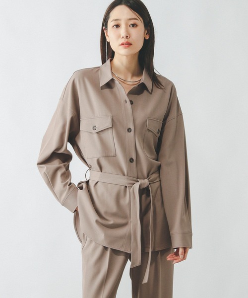 GLOBAL WORK(グローバルワーク)の「リラックススマートSET UPシャツ長袖/286257(シャツ/ブラウス・レディース・ブラック/グレー系その他/キャメル・MEDIUM/LARGE)」の22枚目の写真