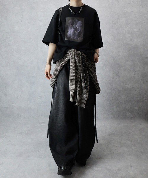 Spielio】Vintage like denim cargo wide pants/ヴィンテージ
