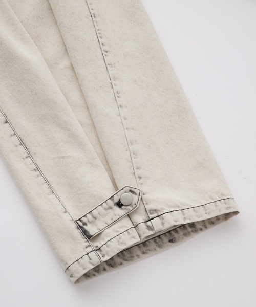 Spielio（シュピーリオ）の「【Spielio】Vintage like denim cargo wide pants/ヴィンテージライクデニムカーゴワイドパンツ（カーゴパンツ・メンズ・ブラック/ホワイト・S/M/L）」の4枚目の写真