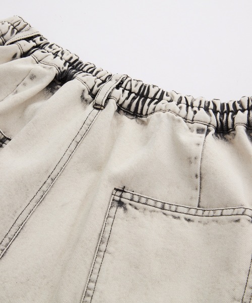 [Spielio] ヴィンテージライクデニムカーゴワイドパンツ Spielio】Vintage like denim cargo wide pants/ヴィンテージ