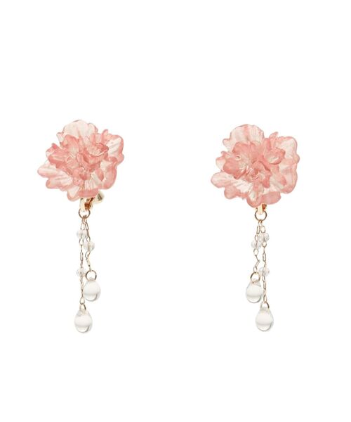 MERCURYDUO（マーキュリーデュオ）の「フラワーモチーフイヤリング（イヤリング・レディース・オフホワイト/ブラック/ピンク・FREE）」の9枚目の写真