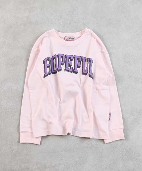 LSP WOW（エルエスピーワオ）の「【LSP WOW!】カラバリプリントロンT（Tシャツ/カットソー・キッズ・ホワイト系1/ブラック/ネイビー/ライトグレー/パープル/ベージュ/グリーン系2/グリーン系1/チャコール/グリーン/カーキ/ブルー系2/ブルー系1/ピンク系2/ピンク系1/イエロー系2/イエロー系1/レッド系2/レッド系1/ホワイト系2・140/130/80/120/110/100/90/150）」の2枚目の写真