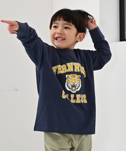 LSP WOW（エルエスピーワオ）の「【LSP WOW!】カラバリプリントロンT（Tシャツ/カットソー・キッズ・ホワイト系1/ブラック/ネイビー/ライトグレー/パープル/ベージュ/グリーン系2/グリーン系1/チャコール/グリーン/カーキ/ブルー系2/ブルー系1/ピンク系2/ピンク系1/イエロー系2/イエロー系1/レッド系2/レッド系1/ホワイト系2・140/130/80/120/110/100/90/150）」の11枚目の写真