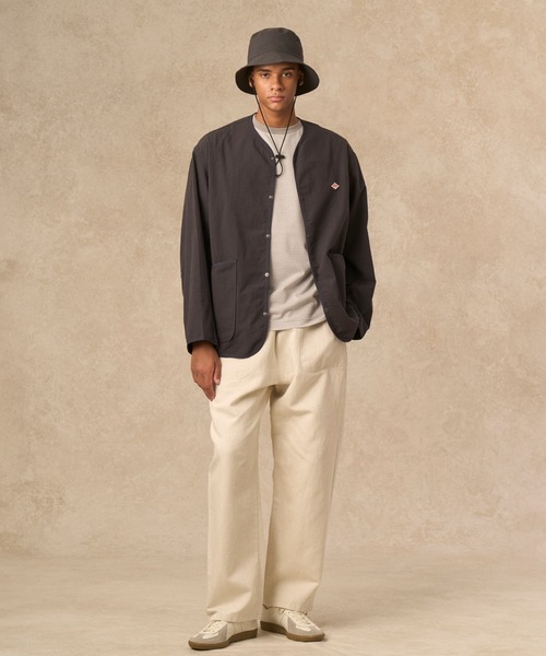 Danton　COLLARLESSジャケット 36 ベージュ　B品　新品 Danton COLLARLESSジャケット 36 ベージュ B品 新品 Danton