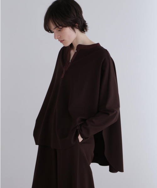 LE PHIL(ルフィル)の「◆ヴィスポンチトップス(Tシャツ/カットソー・レディース・ブラック/ホワイト/ブラウン・F)」の3枚目の写真