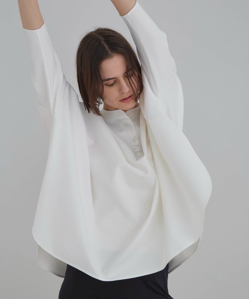 LE PHIL(ルフィル)の「◆ヴィスポンチトップス(Tシャツ/カットソー・レディース・ブラック/ホワイト/ブラウン・F)」の2枚目の写真