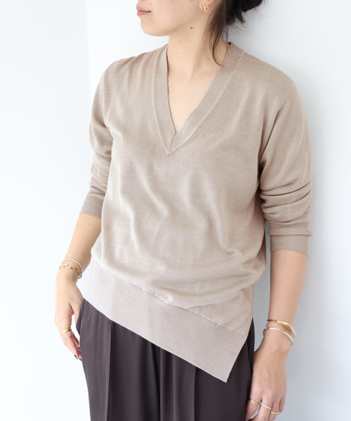 Deuxieme Classe SOIE Vネック プルオーバー セール】SOIE Vネック プルオーバー（ニット/セーター