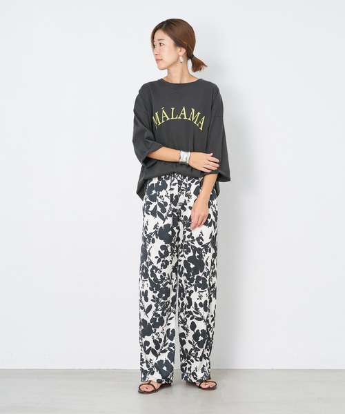 MICA&DEAL（マイカ＆ディール）の「"MALAMA"ロゴプリントプルオーバー（Tシャツ/カットソー・レディース・ホワイト/ベージュ/グリーン/チャコールグレー・FREE）」の11枚目の写真