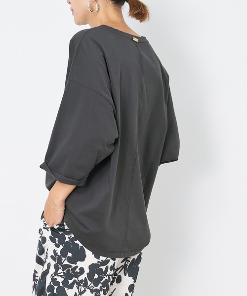 MICA&DEAL（マイカ＆ディール）の「"MALAMA"ロゴプリントプルオーバー（Tシャツ/カットソー・レディース・ホワイト/ベージュ/グリーン/チャコールグレー・FREE）」の14枚目の写真