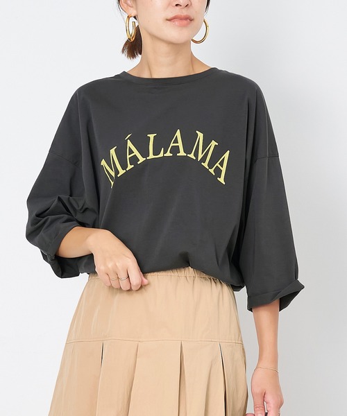 MICA&DEAL（マイカ＆ディール）の「"MALAMA"ロゴプリントプルオーバー（Tシャツ/カットソー・レディース・ホワイト/ベージュ/グリーン/チャコールグレー・FREE）」の15枚目の写真