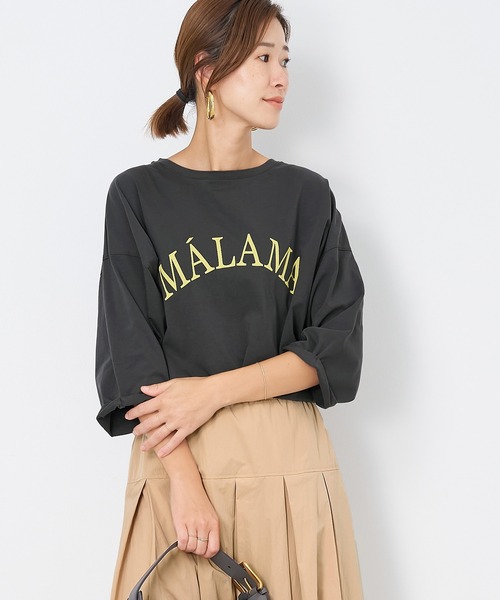 MICA&DEAL（マイカ＆ディール）の「"MALAMA"ロゴプリントプルオーバー（Tシャツ/カットソー・レディース・ホワイト/ベージュ/グリーン/チャコールグレー・FREE）」の16枚目の写真