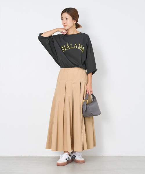 MICA&DEAL（マイカ＆ディール）の「"MALAMA"ロゴプリントプルオーバー（Tシャツ/カットソー・レディース・ホワイト/ベージュ/グリーン/チャコールグレー・FREE）」の17枚目の写真