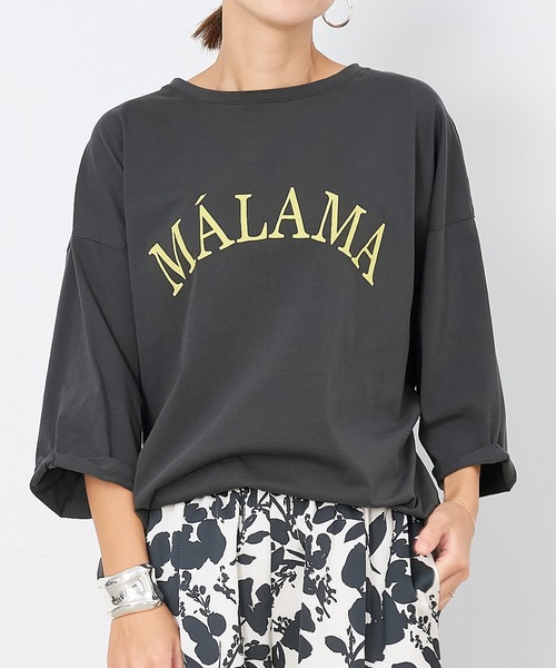 tシャツ MALAMA”ロゴプリントプルオーバー レディース セール】'MALAMA'ロゴプリントプルオーバー（Tシャツ/カットソー
