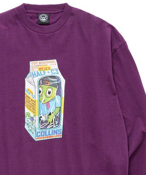 TOY　MACHINE（トイ　マシーン）の「TM HEAVY WEIGHT TM DOLL CJ BIG LST（Tシャツ/カットソー・メンズ・ホワイト/パープル・M/L/XL）」の2枚目の写真