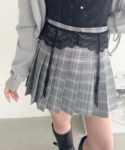 【JADED LONDON】レイヤード ガーターベルト ミニスカート ベルト付きレイヤードプリーツミニスカート – jemiremi