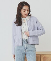 index（インデックス）の「コットンカノコカーディガン【洗濯機洗い可】（カーディガン/ボレロ・レディース）」
