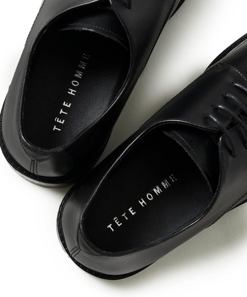 TETE HOMME（テットオム）の「カウレザー プレーントゥ ドレスシューズ（ドレスシューズ・メンズ・ブラウン/ブラック・SMALL/LARGE/MEDIUM）」の3枚目の写真