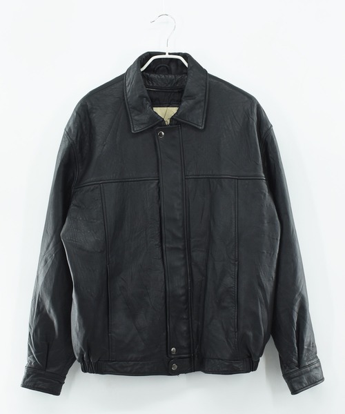 VINTAGE（ヴィンテージ）の「【ヴィンテージ古着】90’s Autumn Trails レザージャケット（ライダースジャケット・メンズ・ブラック・LARGE）」の2枚目の写真