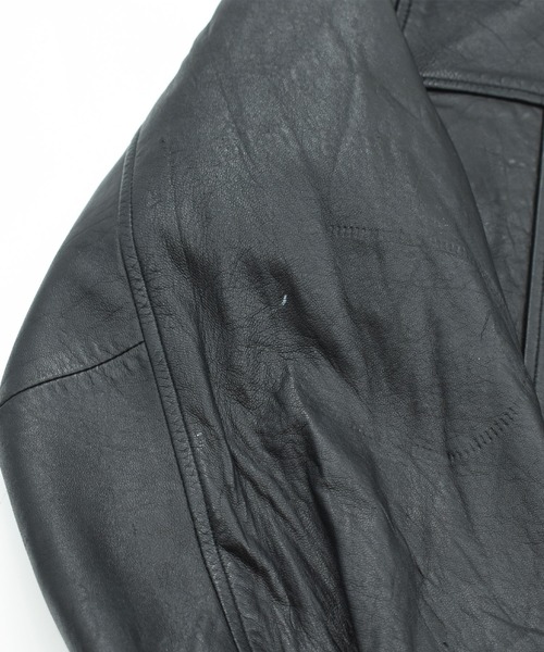 VINTAGE（ヴィンテージ）の「【ヴィンテージ古着】90’s Autumn Trails レザージャケット（ライダースジャケット・メンズ・ブラック・LARGE）」の8枚目の写真