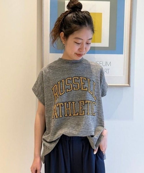 tシャツ 「別注」RUSSELL ATHLETIC / クラシック スクエア Ｔシャツ レディース B:MING by BEAMS（ビーミング by ビームス）【別注】RUSSELL
