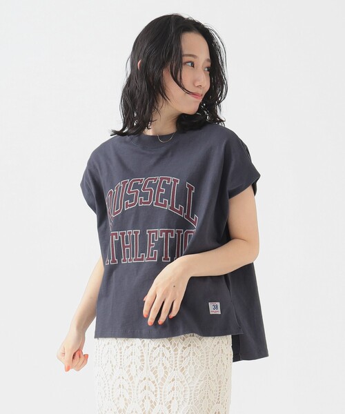 tシャツ 「RUSSELL ATHLETIC」「別注」Tシャツ レディース Russell Athletic tシャツ 「別注」「RUSSELL ATHLETIC」ライン