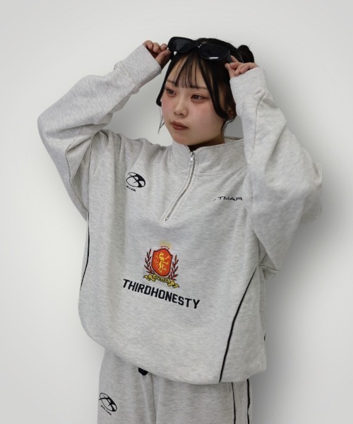【新品、タグ付き】ポケモン　3L ハーフジップトレーナー　スエットパンツ　セット セール】《フリーサイズ / UNISEX 》ThirdHonestyロゴ