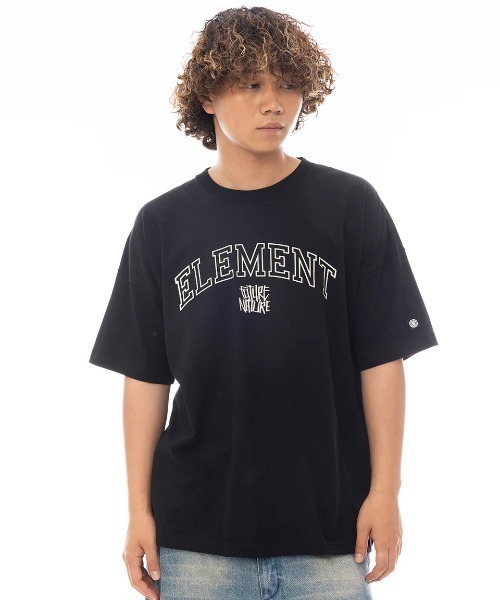 ELEMENT（エレメント）の「ELEMENT メンズ FLOWER SS Tシャツ 【2025年春夏モデル】/エレメントフラワーデザインバックプリント半袖Tシャツ（Tシャツ/カットソー・メンズ・スミクロ/ブラック/ホワイト・X-LARGE/LARGE/MEDIUM）」の9枚目の写真