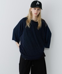 AFF AIVER（エイエフエフアイバー）の「AFF AIVER　ラメフライスラグランハーフスリーブTEE（Tシャツ/カットソー）」