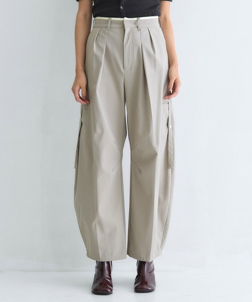 セール】【累計3,000本販売！！】ダブルウエストコクーンパンツ｜細