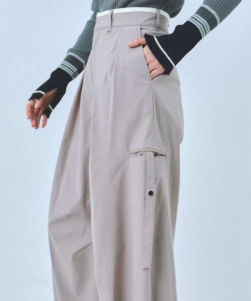 セール】【累計3,000本販売！！】ダブルウエストコクーンパンツ｜細