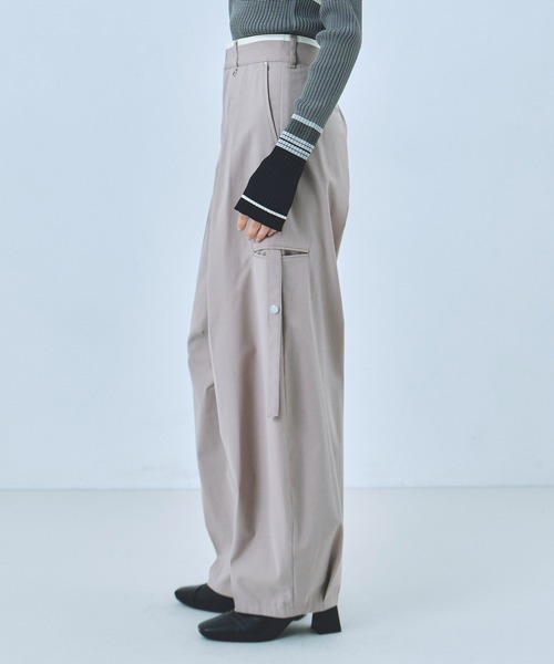 UNITED TOKYO ダブルウエストコクーンパンツ ダブルウエストコクーンパンツ(1 BEIGE): : ウィメンズ｜UNITED TOKYO