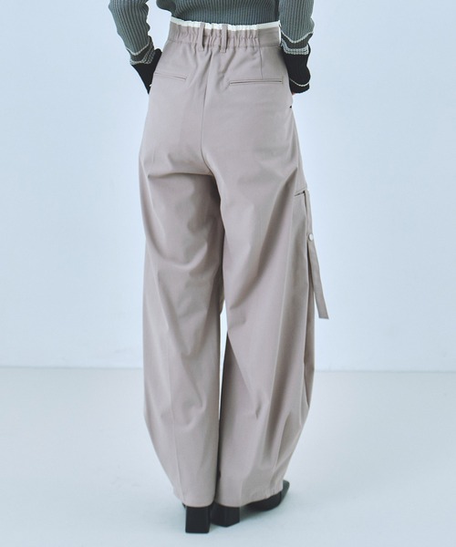 セール】【累計3,000本販売！！】ダブルウエストコクーンパンツ｜細