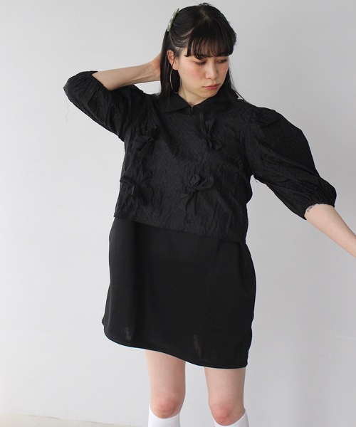 SANSeLF】ポロシャツチュニックワンピース sanw25s038