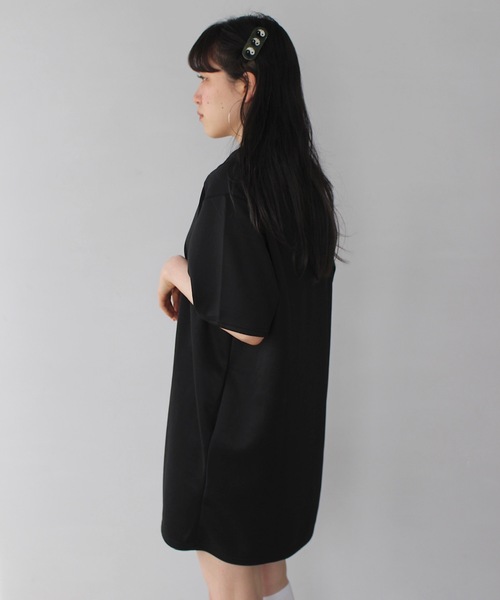 SANSeLF(サンセルフ)の「【SANSeLF】ポロシャツチュニックワンピース sanw25s038(ワンピース・レディース・ブラック・FREE)」の11枚目の写真