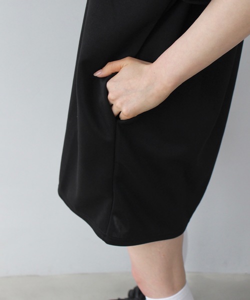 SANSeLF(サンセルフ)の「【SANSeLF】ポロシャツチュニックワンピース sanw25s038(ワンピース・レディース・ブラック・FREE)」の13枚目の写真