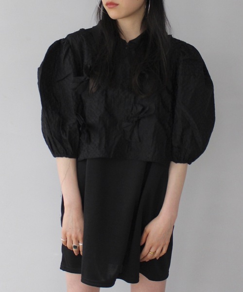 SANSeLF(サンセルフ)の「【SANSeLF】ポロシャツチュニックワンピース sanw25s038(ワンピース・レディース・ブラック・FREE)」の9枚目の写真
