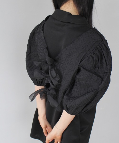 SANSeLF(サンセルフ)の「【SANSeLF】ポロシャツチュニックワンピース sanw25s038(ワンピース・レディース・ブラック・FREE)」の2枚目の写真